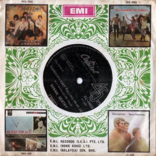 Bobbie Gentry-Raindrops Keep Falling On My Head Hong Kong 45" Single New & Rare