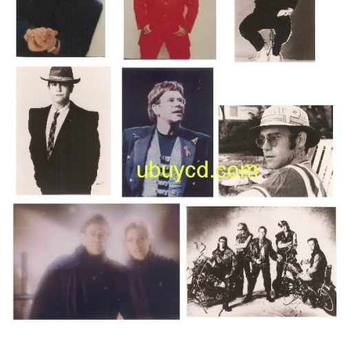 Elton John-3 R Promo Colour/B & W Photo X 8 Rare 80's-90's