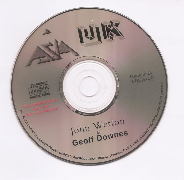 JOHN WETTON - GEOFF DOWNES - ASIA - UK COMPILATION Promo CD