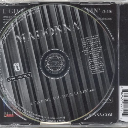 Madonna-Give Me All Your Luvin'  Promotional Single Hong Kong CD(New & Sealed)