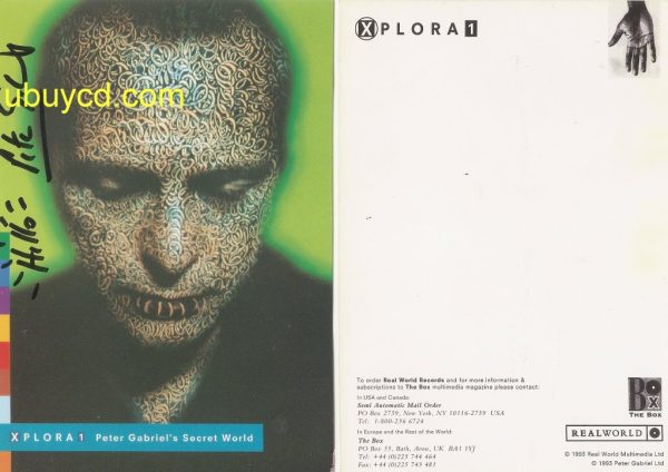 Peter Gabriel-Hong Kong Promotion Trip 90's Autographed Postcard Original Rare