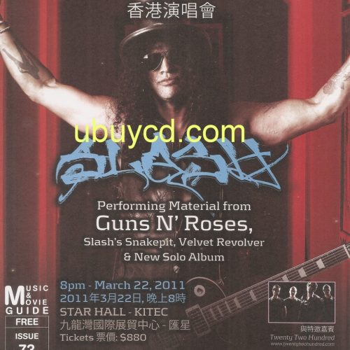 Slash Live In Hong Kong 2011 24 Pages Promo Magazine Brand New