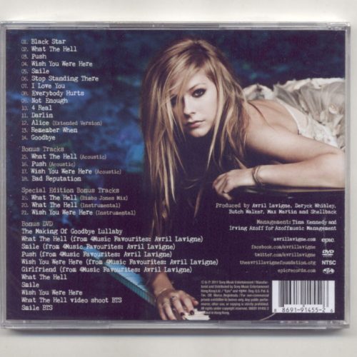 Avril Lavigne-Goodbye Lullaby Hong Kong Edition CD+DVD+4 Cards/Sticker+Bonus