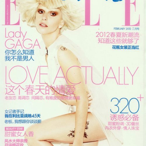 LADY GAGA Elle Magazine China Edition 2/12 COVER Brand New
